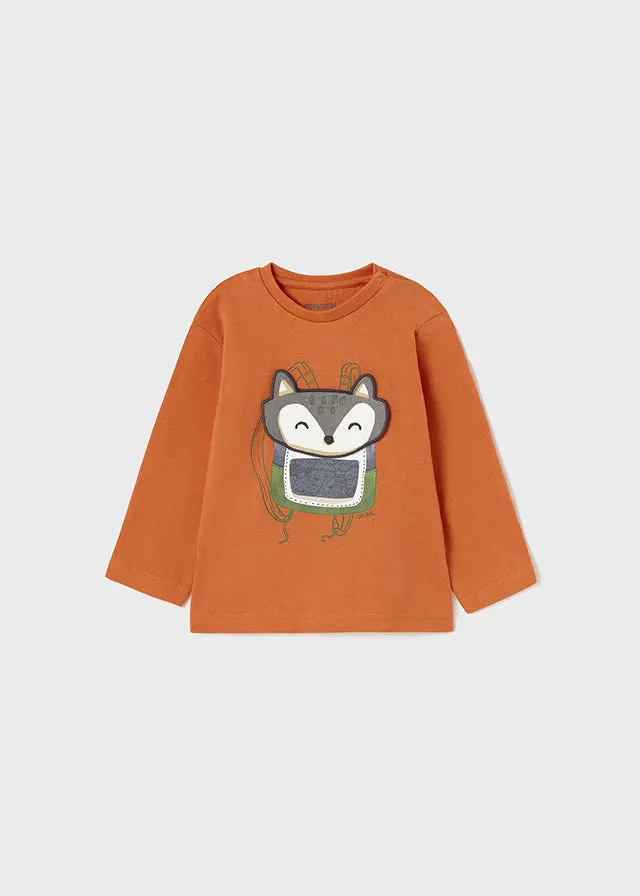 L/s shirt for baby boy - Carrot