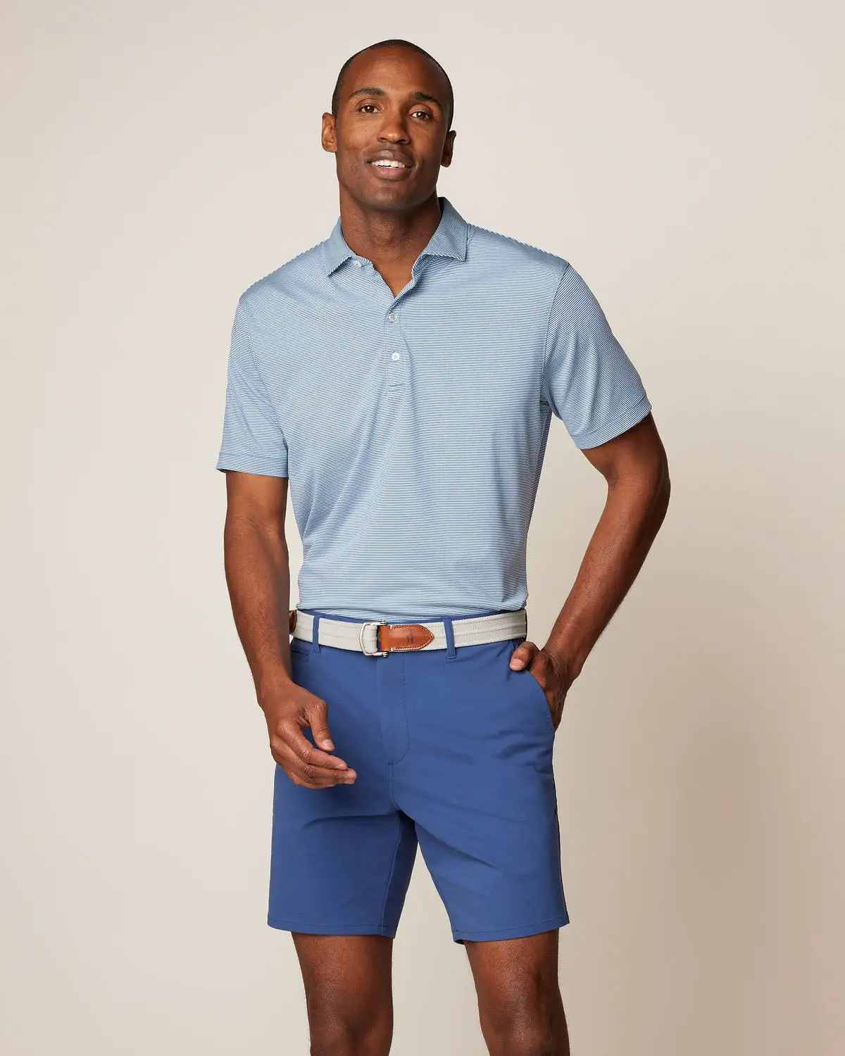 Lyndon Striped Jersey Performance Polo | 4 Colors