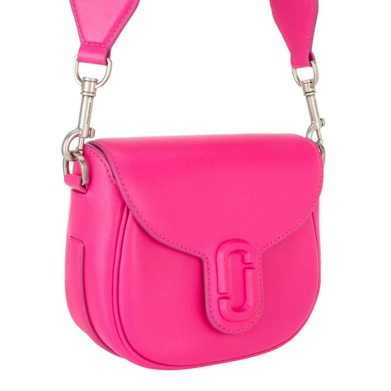 MARC JACOBS The Covered J Marc Saddle Bag - Hot Pink