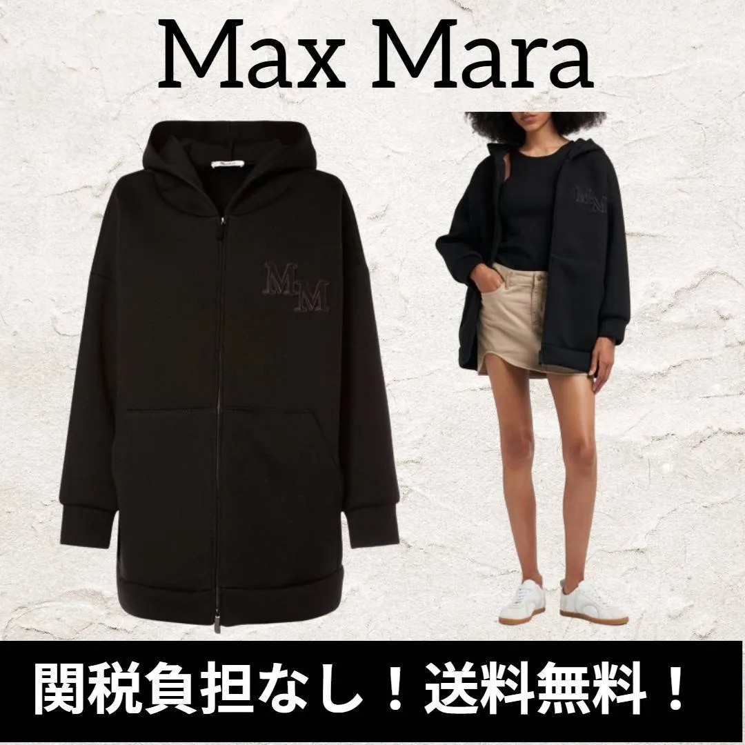 MaxMara  |Wool Long Sleeves Logo Hoodies & Sweatshirts