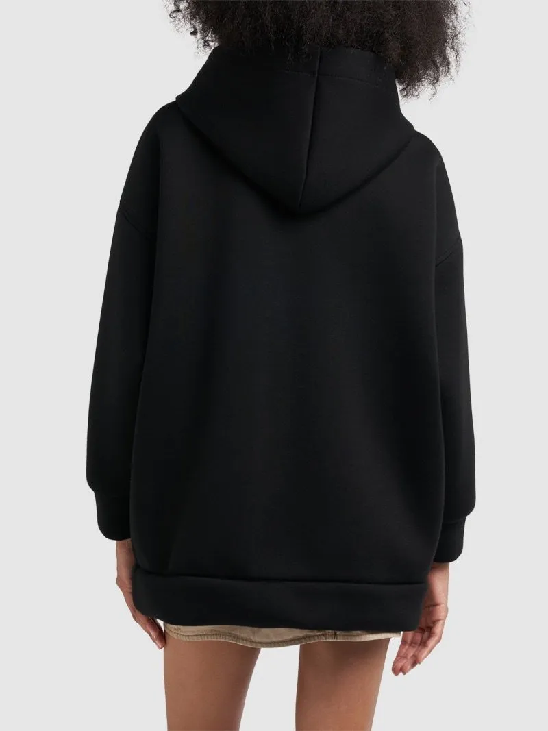 MaxMara  |Wool Long Sleeves Logo Hoodies & Sweatshirts