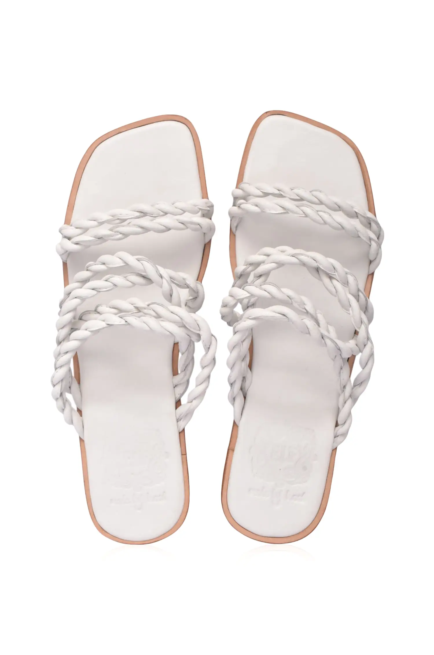 Melasti Woven Leather Slides