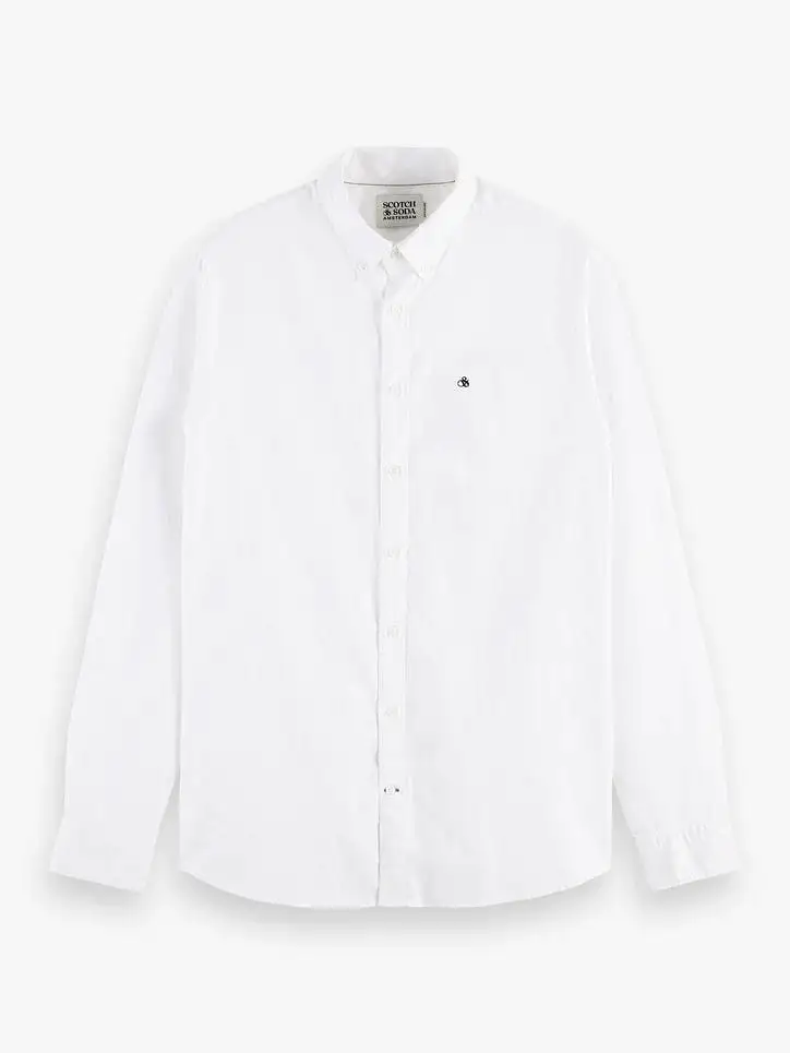 Mens Essentials Organic Oxford Regular - White