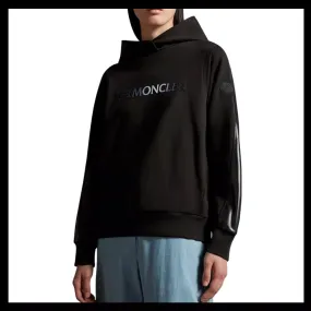 MONCLER  |Long Sleeves Plain Cotton Hoodies & Sweatshirts