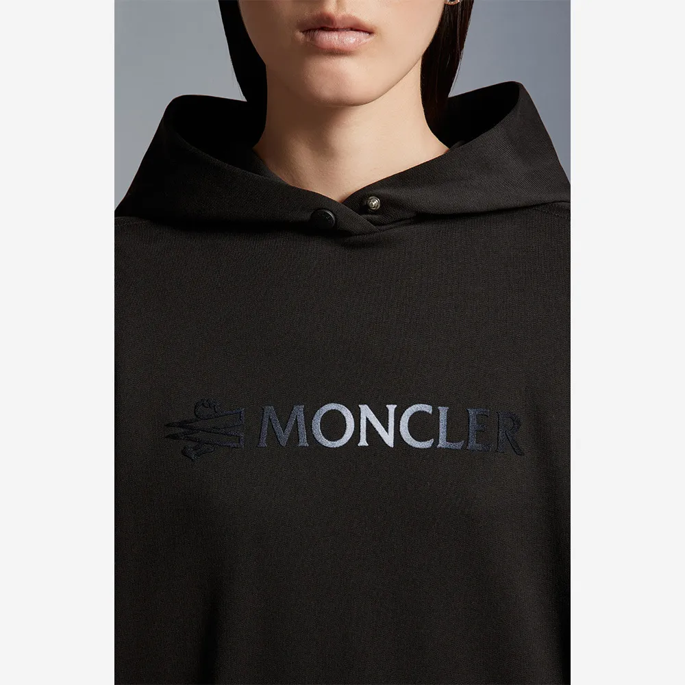 MONCLER  |Long Sleeves Plain Cotton Hoodies & Sweatshirts