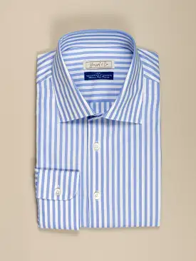 Monti Blue/White Stripes Oxford Cotton Shirt MFC0534