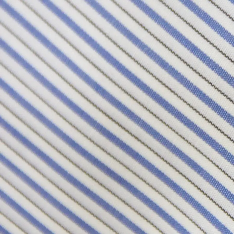 Monti Double Stripe Blue/Black Cotton Shirt