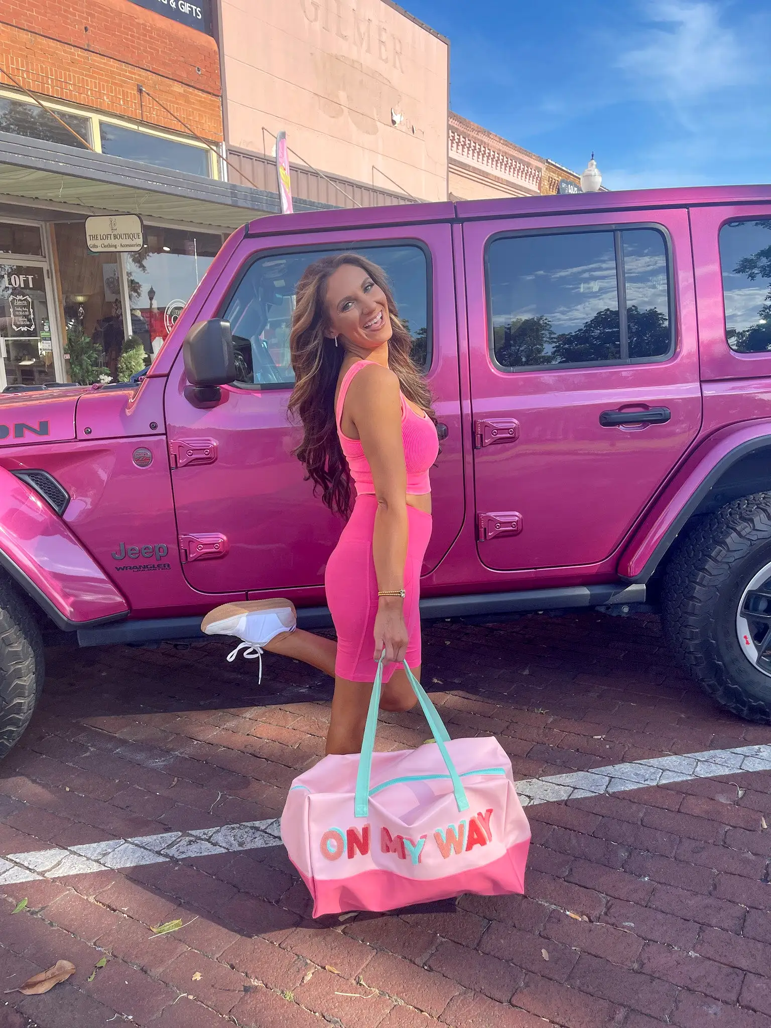 Neon Hot Pink Wash Ribbed Tank