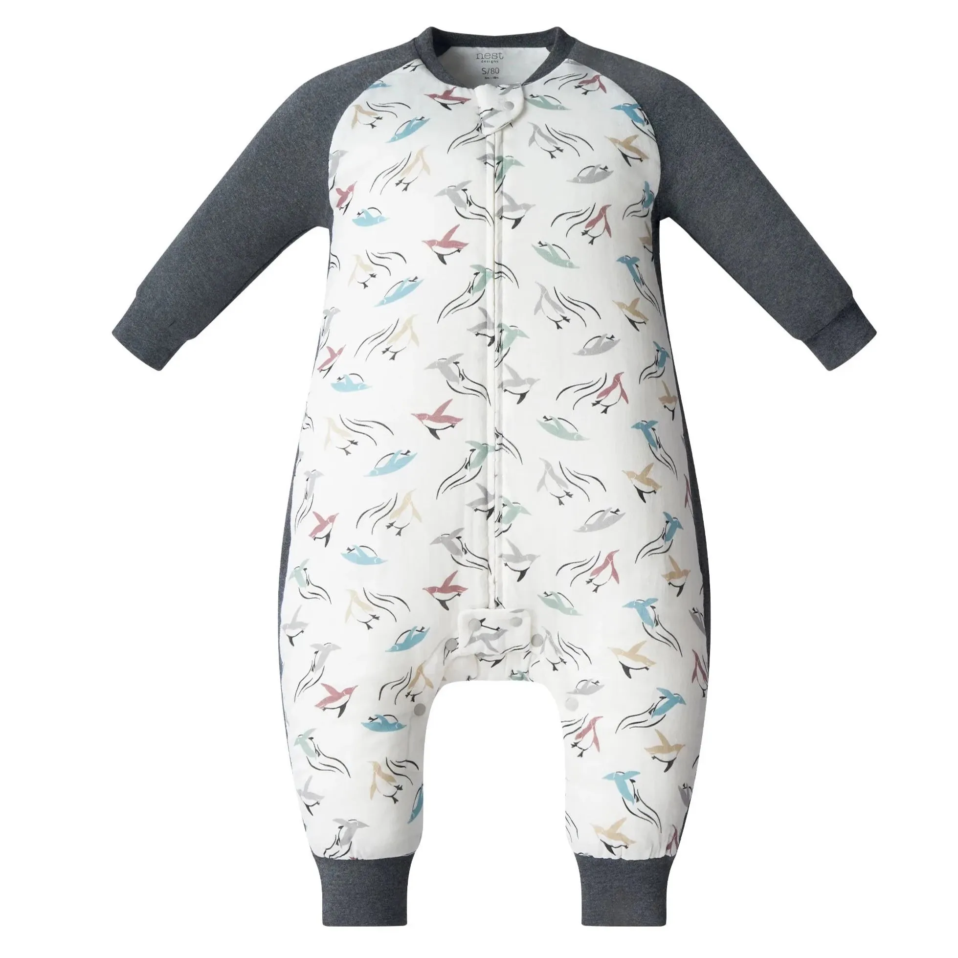 Nest Designs Kids/Baby 2.5 TOG Raglan Bamboo Long Sleeve Sleep Suit - Rainbow Swim