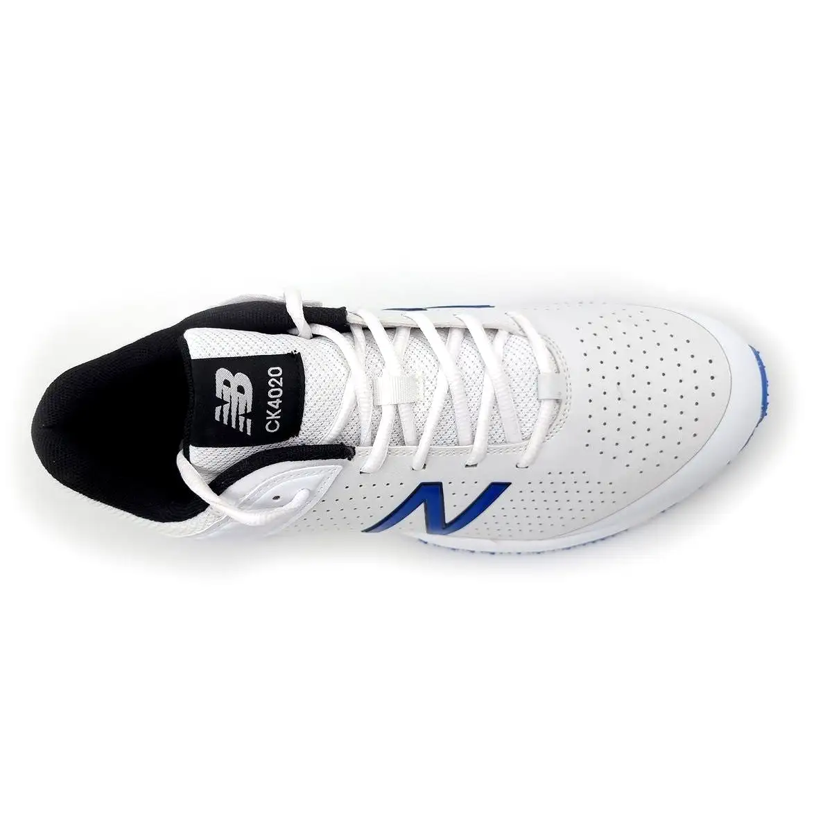 New Balance CK 4020 Rubber Spike Cricket Shoes - White/Blue