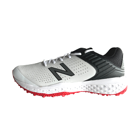 New Balance CK 4020 Rubber Spike Cricket Shoes - White/Red