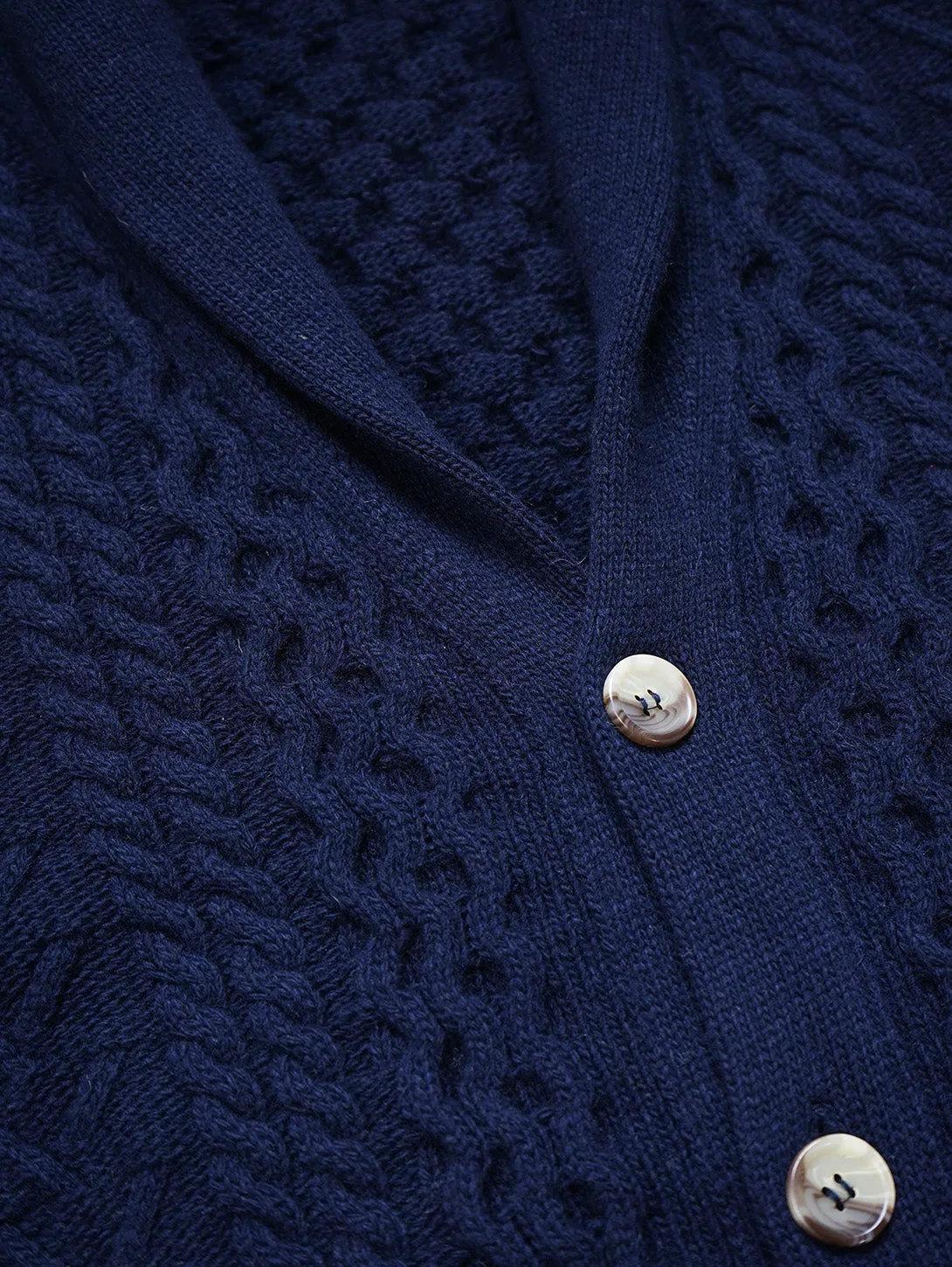 Nicholson Shawl Cardigan - Navy Stripes