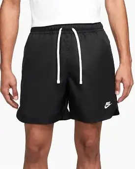 NIKE MEN'S SPORTSWEAR SPORT ESSENTIALS BLACK WOVEN LINED FLOW SHORTS