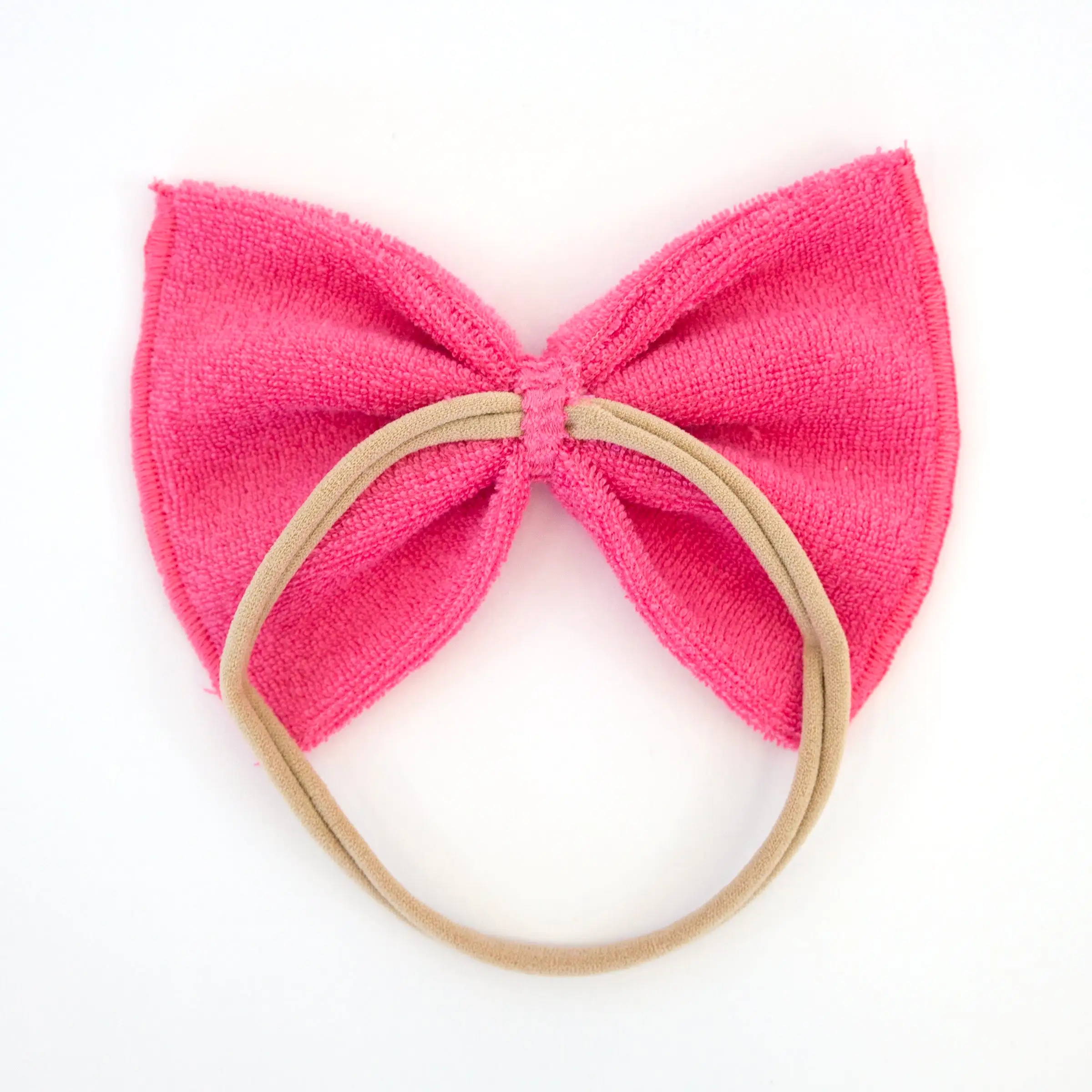 oh baby! Cotton Terry Bow Nylon Headband - Watermelon