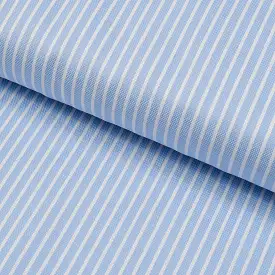 Oxford 120 Blue/White Stripes Cotton Shirt