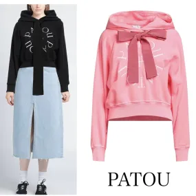 PATOU  |Long Sleeves Cotton Logo Hoodies & Sweatshirts