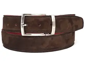 Paul Parkman Brown Suede Belt - B06-BRW