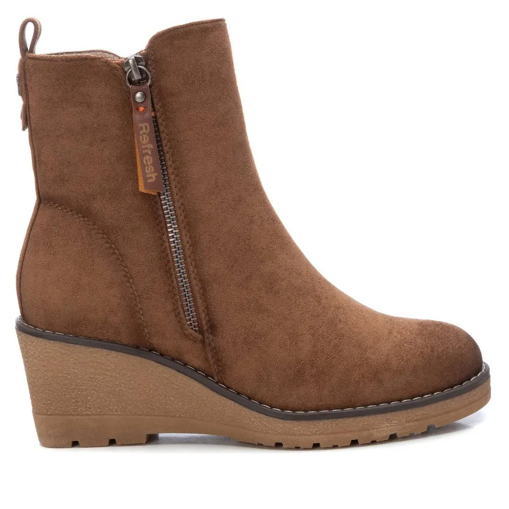 Refresh 171009 Camel Microfiber Ankle Boots-Refresh