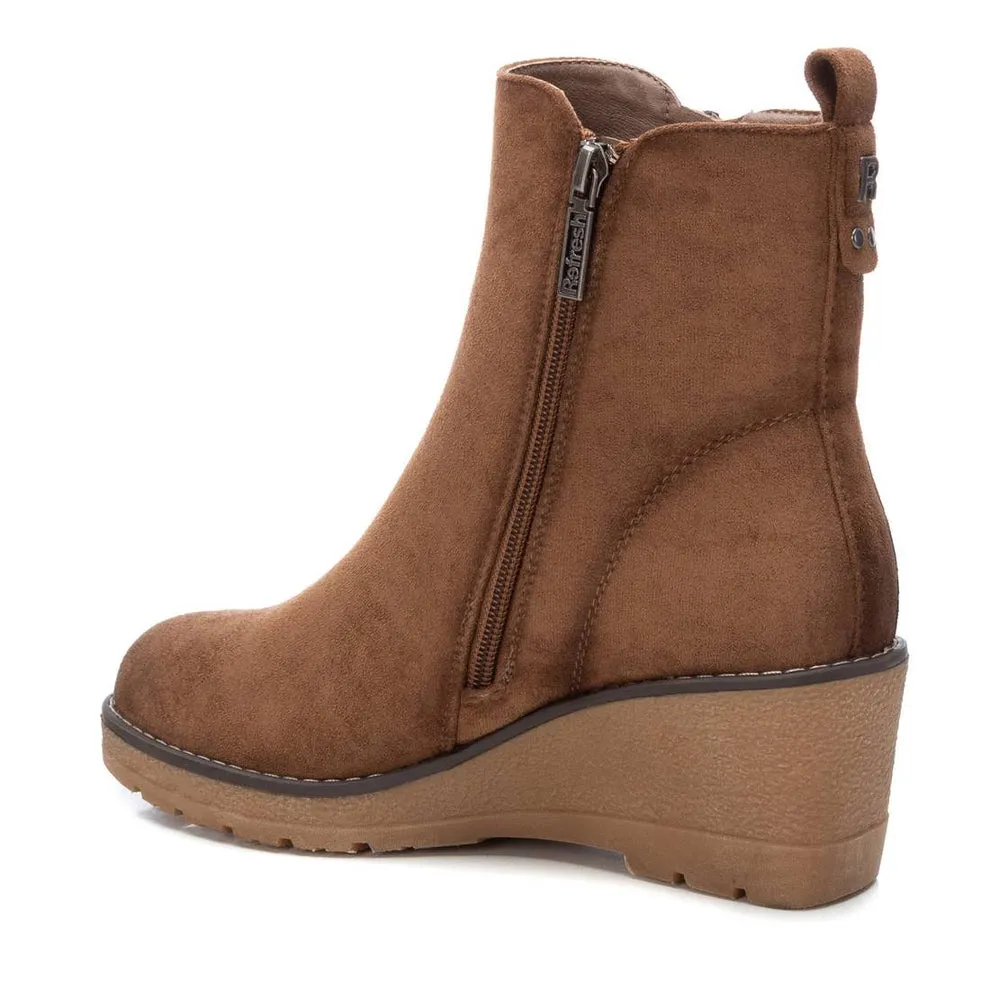 Refresh 171009 Camel Microfiber Ankle Boots-Refresh