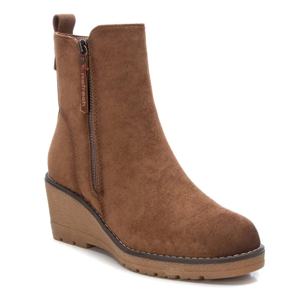 Refresh 171009 Camel Microfiber Ankle Boots-Refresh