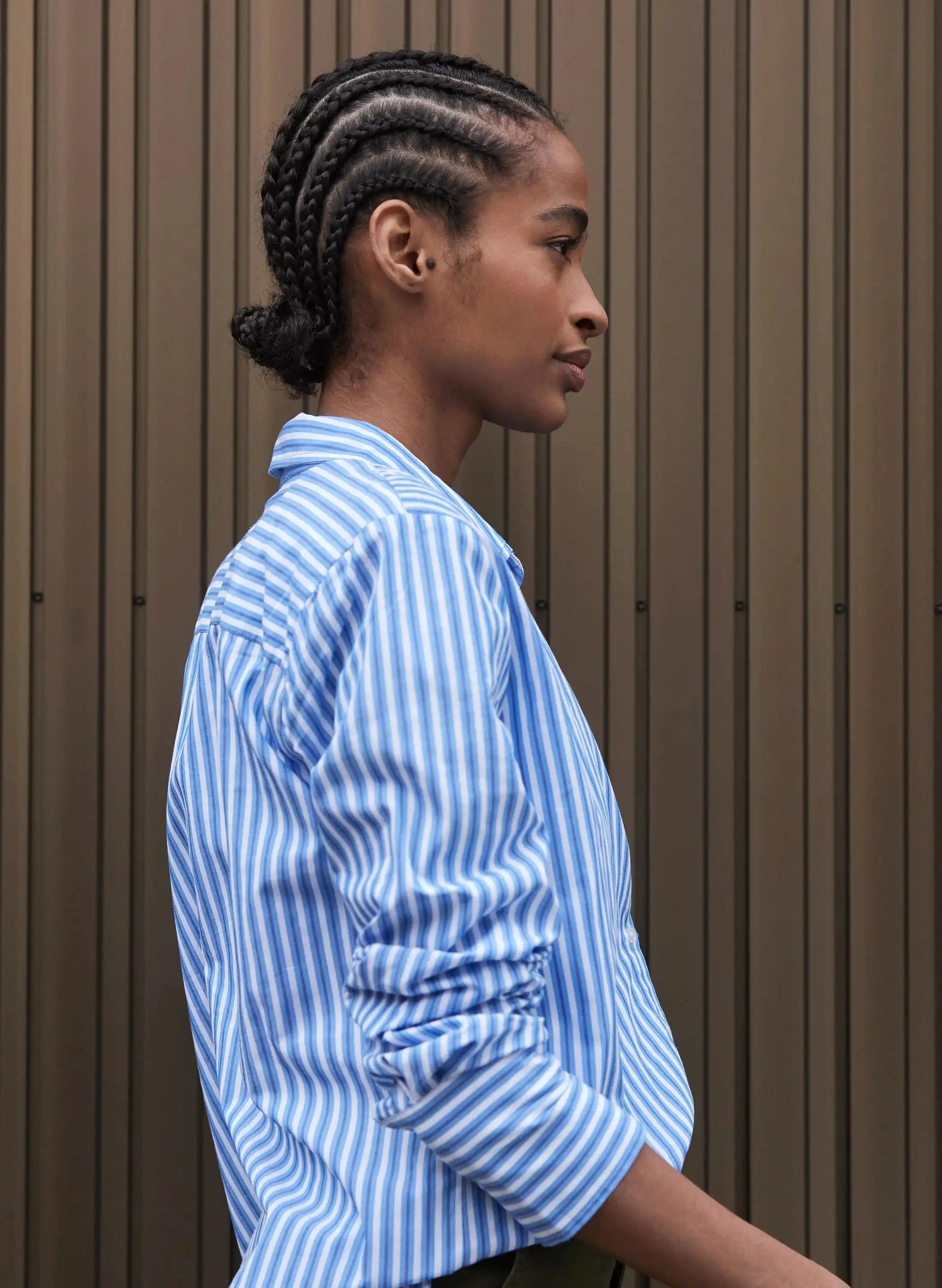 Rishma Organic Cotton Shirt | Blue & White