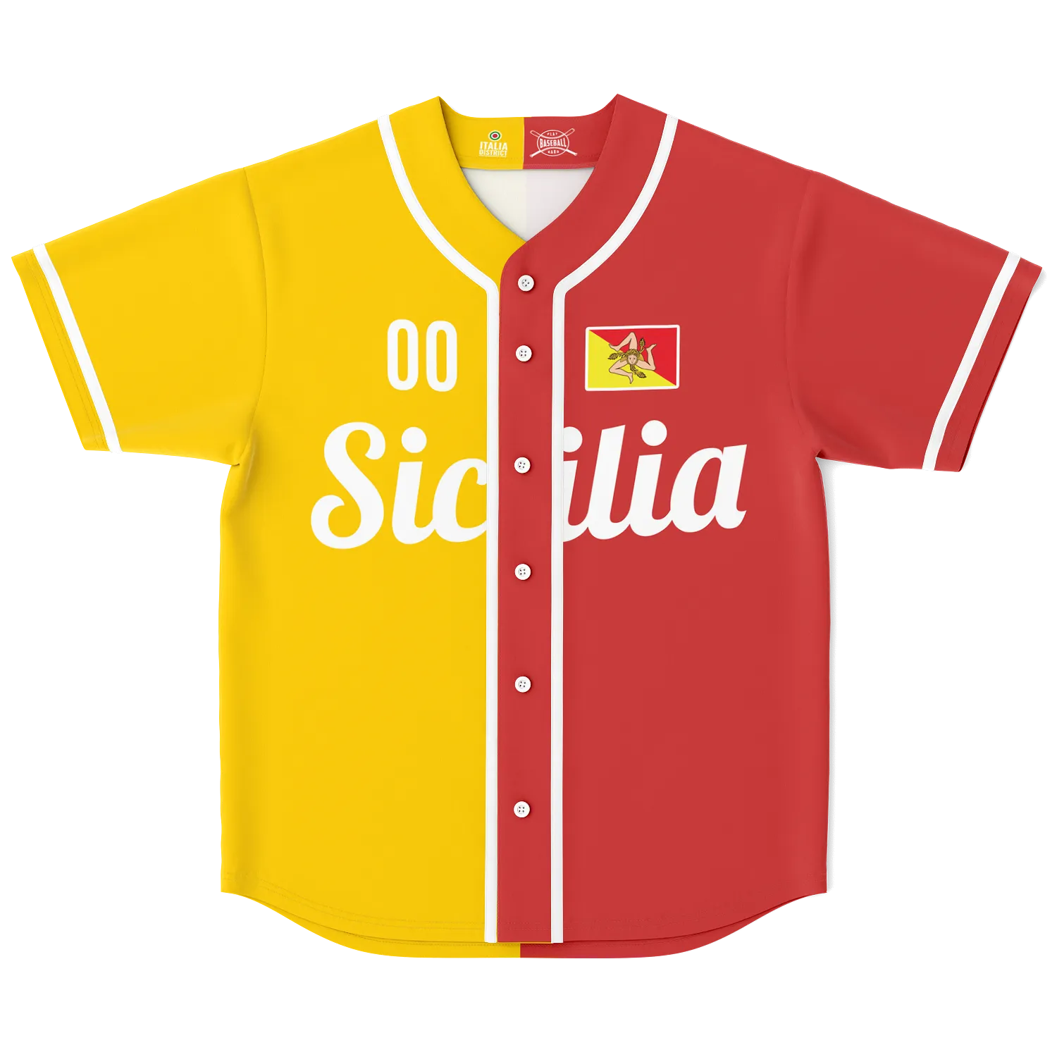 Sicily Baseball Jersey - Custom Name + Number