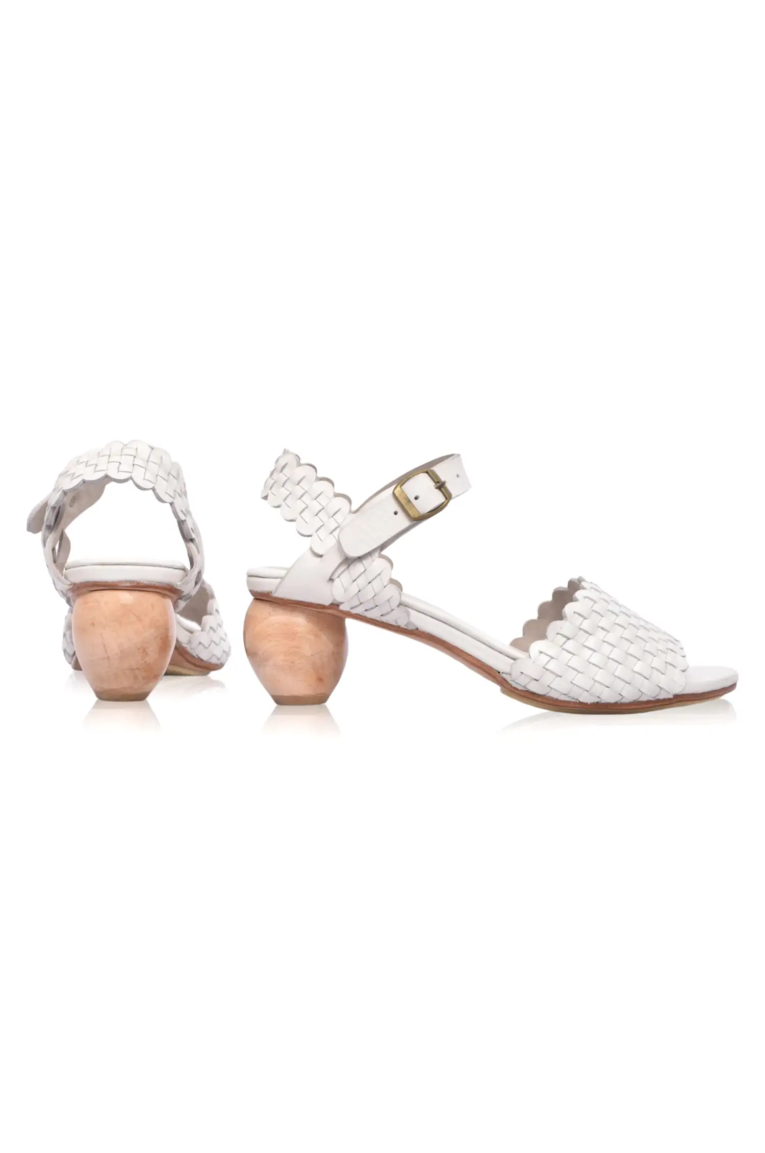 Sicily Wooden Heel Woven Sandals