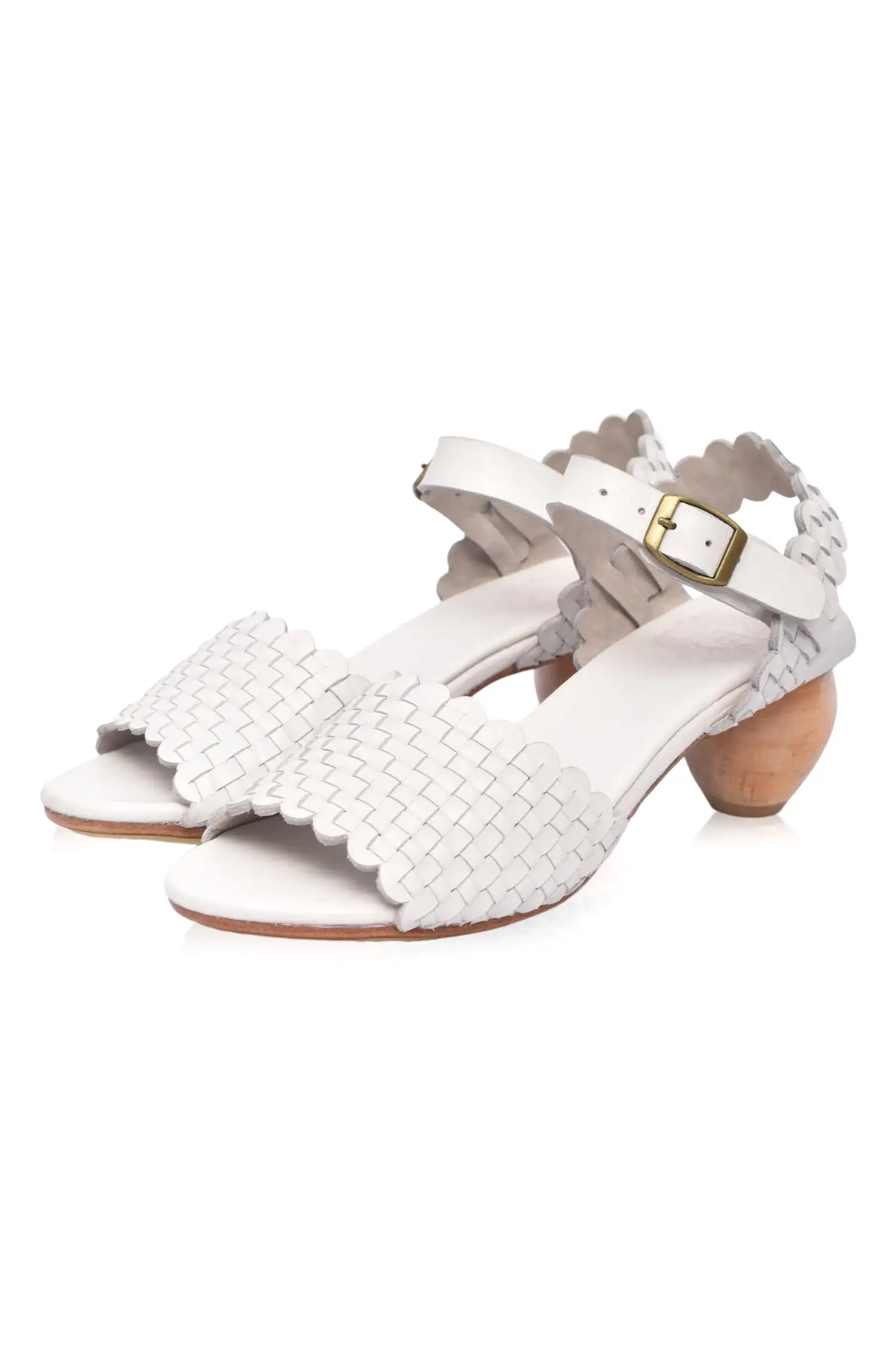 Sicily Wooden Heel Woven Sandals