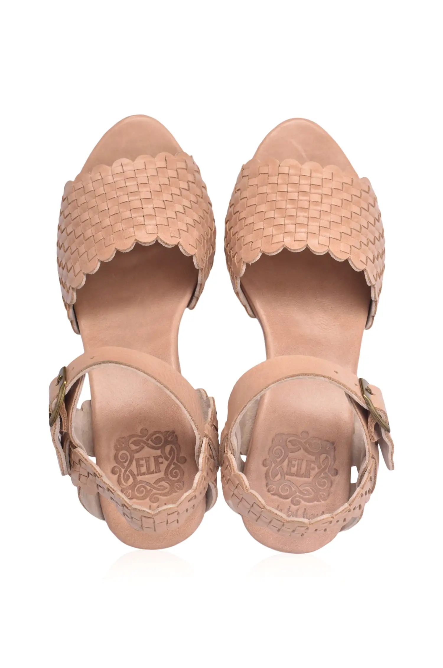 Sicily Wooden Heel Woven Sandals