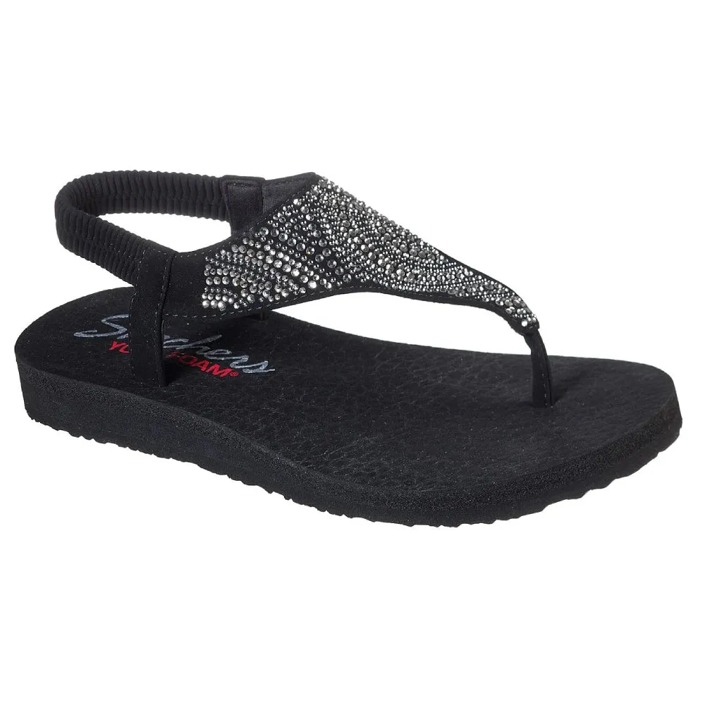 SKECHERS Women's Meditation New Moon Sandal (Black)