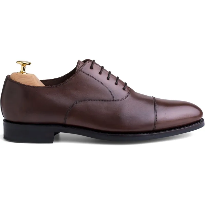 Skolyx dark brown plain cap toe oxford