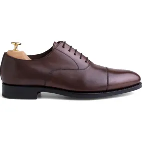 Skolyx dark brown plain cap toe oxford