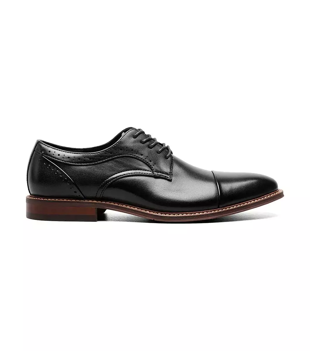 Stacy Adams - MADDOX Cap Toe Oxford - Black Smooth - 25488-005