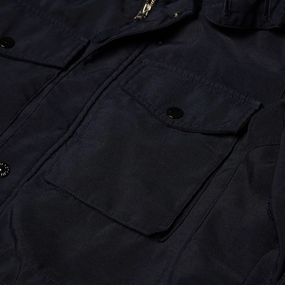 Stone Island Shadow Project Textured Garment Dyed Hooded M-65 JacketNavy