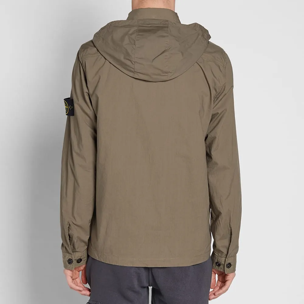 Stone Island Tela Parachute Hooded Shirt JacketTortoro