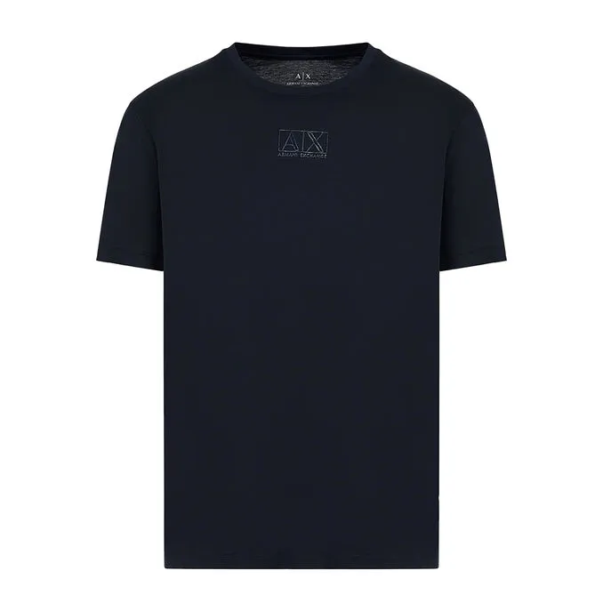 T-SHIRT IN MERCERIZED COTTON Man Navy