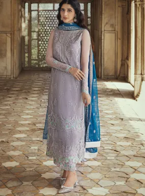 Tahra By Zainab Chottani Embroidered Net Unstitched 3 Piece Suit - 08 NIGAR