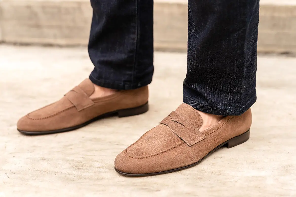 The Edward Penny Loafer - Light Brown Suede