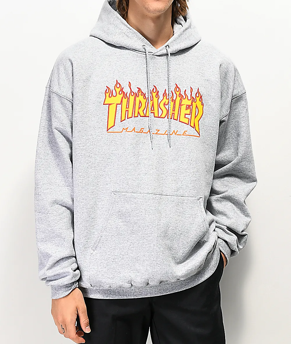 THRASHER  |Unisex Cotton Logo Skater Style Hoodies