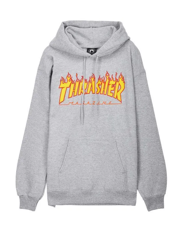 THRASHER  |Unisex Cotton Logo Skater Style Hoodies