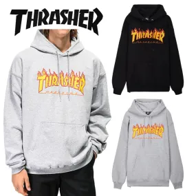 THRASHER  |Unisex Cotton Logo Skater Style Hoodies