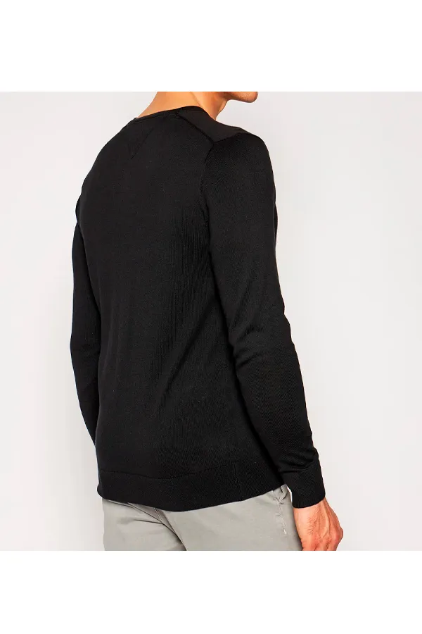 Tommy Hilfiger Luxury Knit V-Neck Pullover Black