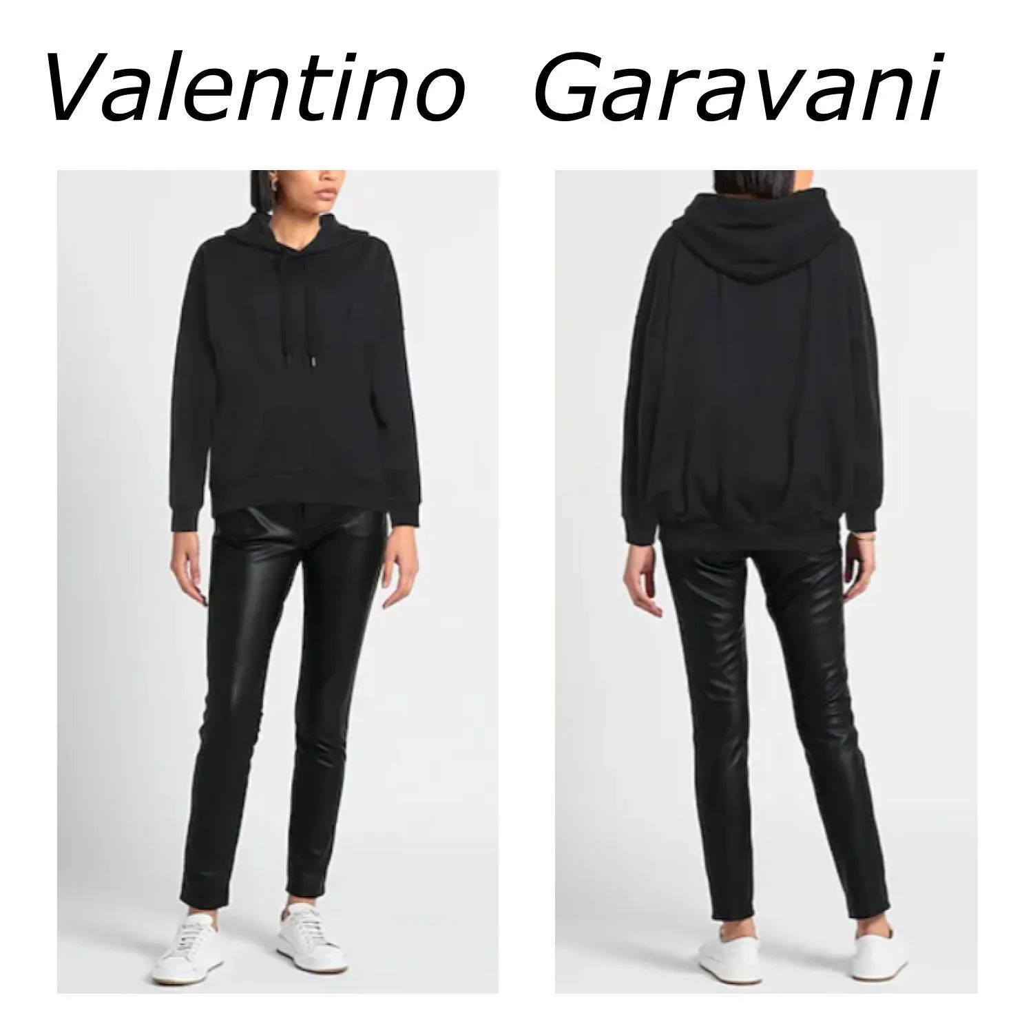 VALENTINO  |Nylon Long Sleeves Plain Hoodies & Sweatshirts