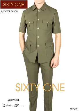 Victor Baron Turkish Short Sleeve Safari Suit