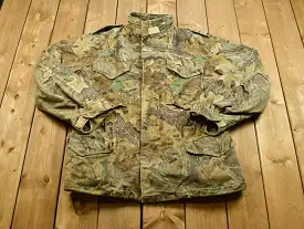 Vintage 1980s  OG1.1 Military Real Tree Camo Cold Weather Jacket / US Army / Lakeview Sportswear / Streetwear / Militaria / Made