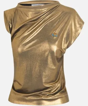 Vivienne Westwood Hebo Metallic Jersey Top