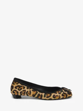 Women's Armadillo Ballet Flat in Leopard/black