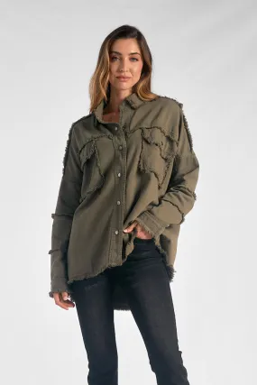 Women's Elan Rock & Roll Olive Jacket