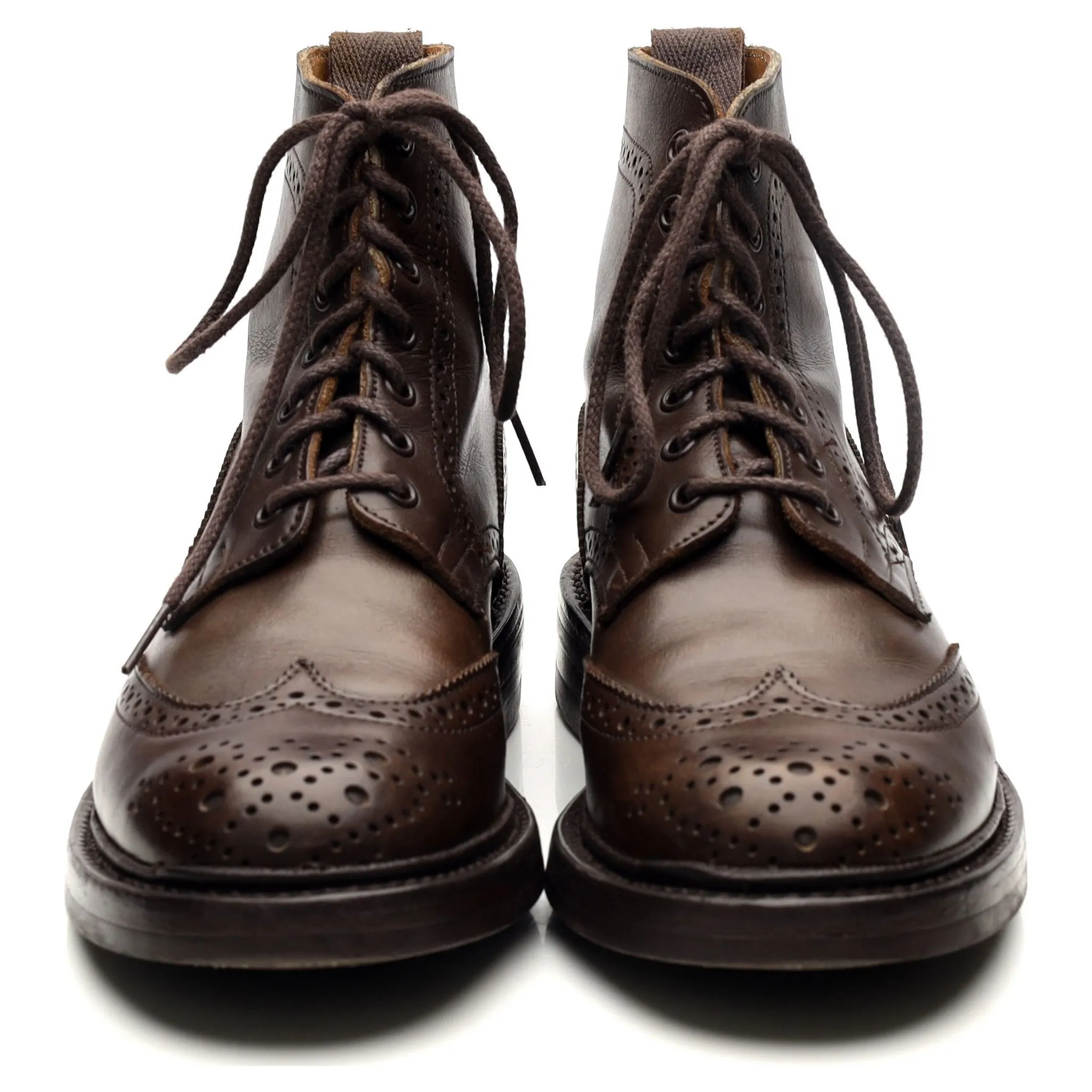 Women's 'Stephy' Dark Brown Leather Brogue Boots UK 5