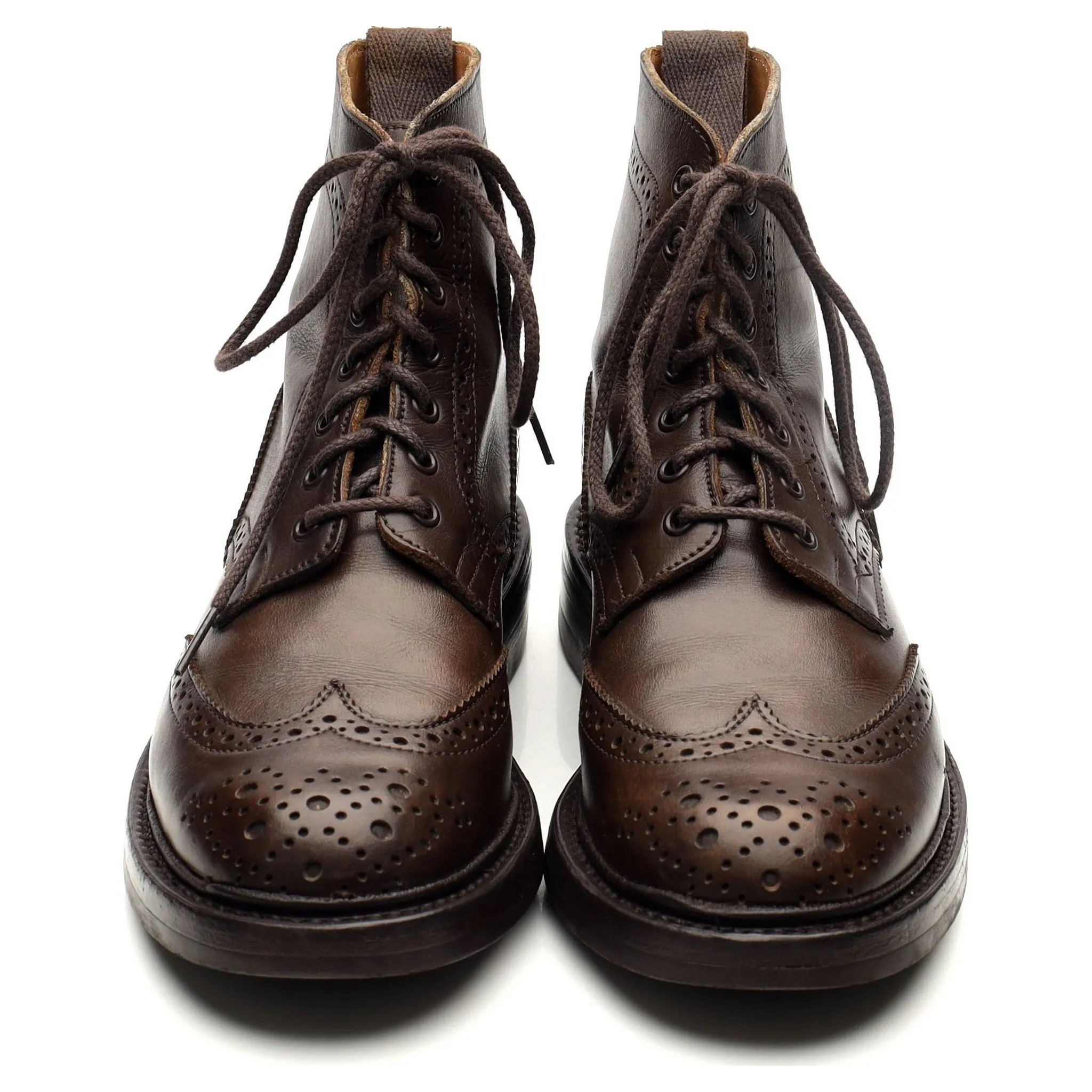 Women's 'Stephy' Dark Brown Leather Brogue Boots UK 5